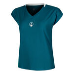 Quiet Please Kleding Quiet Please Create Volley T-shirt Dames-Petrolblauw,Wit