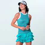 Lucky in Love Kleding Lucky in Love Linen Nouveau Vision Tanktop Dames - turkoois, wit