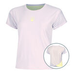 Quiet Please Kleding Quiet Please Mind Cross T-shirt Dames-Mauve,Geel
