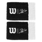 Wilson Kleding Wilson BelaExtraWideIIZweetband-Zwart,Wit