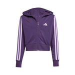 adidas Kleding adidas 3Stripes Full-Zip Crop Trainingsjack Meisjes - paars, mauve